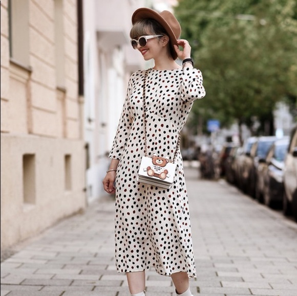 h&m spotted dress